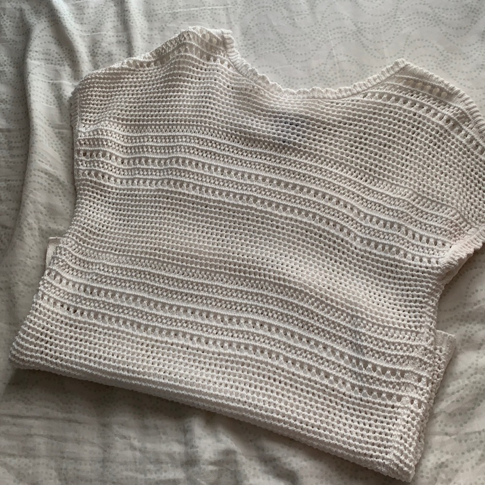 Old Navy Short Sleeve Crochet PullOver size XS